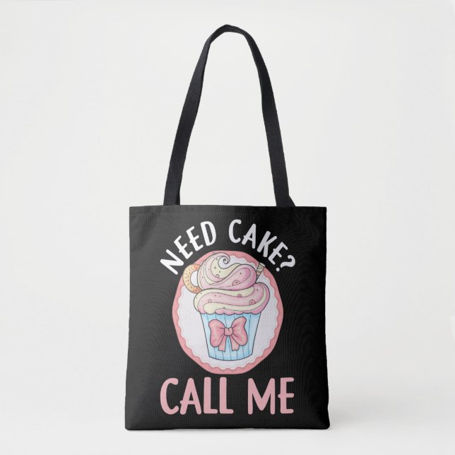 Bolso De Tela Tosta de tarta dulce Humor panadería Pastelería Ch (Anverso)