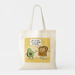 Bolso De Tela Tostada de aguacate divertida