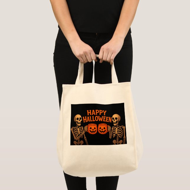 Bolso De Tela Tostada de fantasía - Halloween feliz (Anverso (producto))