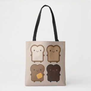 Bolso De Tela Tostada de Kawaii