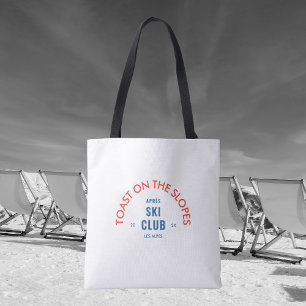 Bolso De Tela Tostada en las pistas Après Ski Club Rojo y Azul