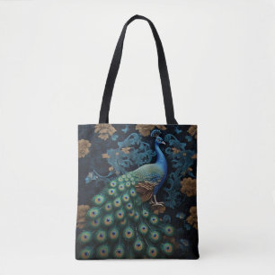 Bolso De Tela Totador de pavo real