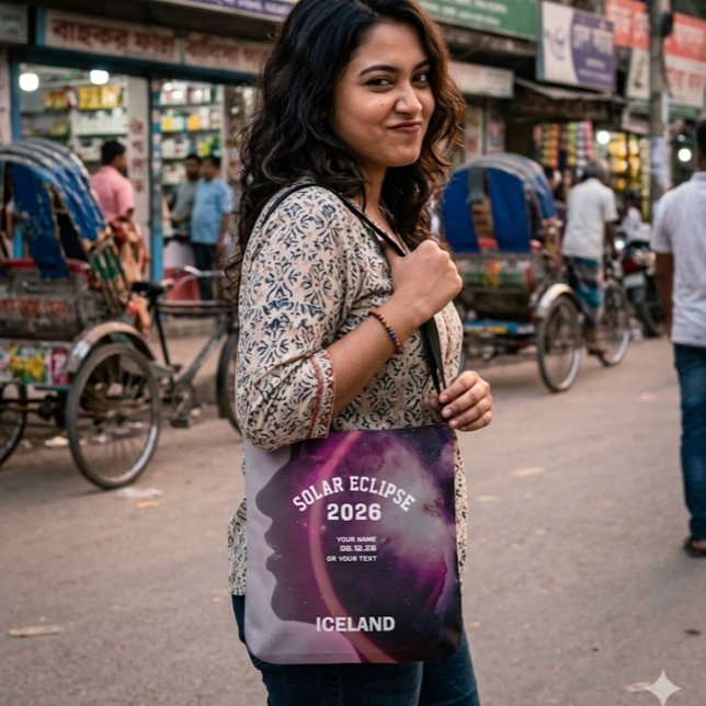 Bolso De Tela Total solar eclipse August 2026 text personalized (Subido por el creador)