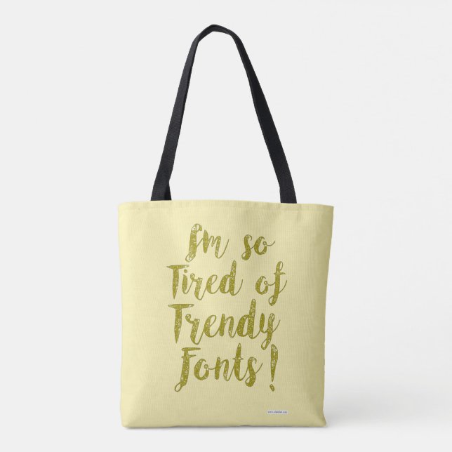 Bolso De Tela Totalmente de Moda y Cansado (Reverso)