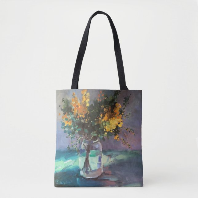 Bolso De Tela Tote 2 de las flores (Anverso)