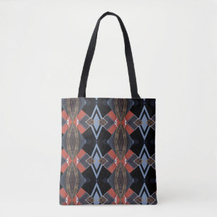Bolso De Tela Tote abstracto de botes de madera