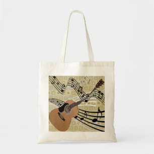 Bolso De Tela Tote abstracto de la guitarra