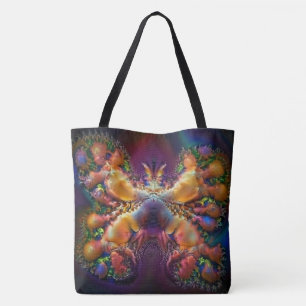 Bolso De Tela Tote abstracto de la mariposa