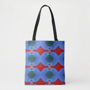 Bolso De Tela Tote abstracto de lazo de mar multicolor