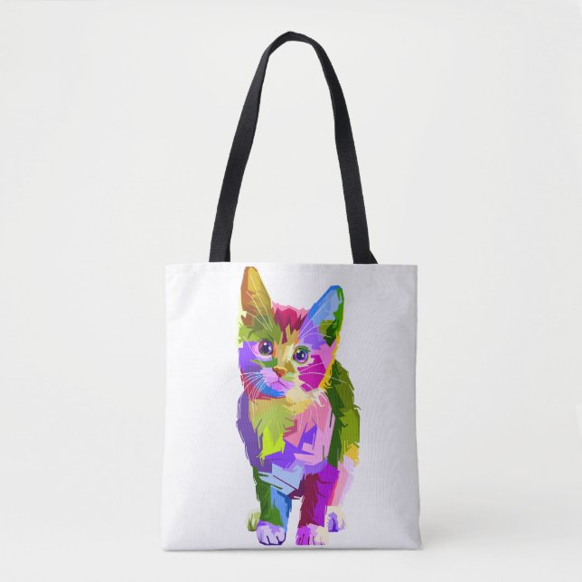 Bolso De Tela Tote Acompañante Perfecto - Para Amantes De Gatos  (Anverso)