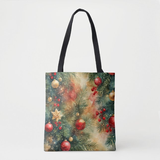 Bolso De Tela Tote acuarela de Cheer de vacaciones (Anverso)