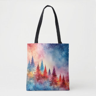 Bolso De Tela Tote acuarela de Navidades pacíficos