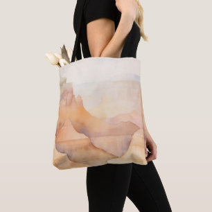 Bolso De Tela Tote acuarela del cañón del desierto