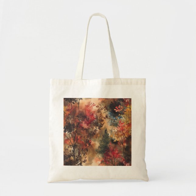 Bolso De Tela Tote acuático de Woodland de otoño (Frente)