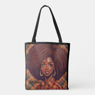 Bolso De Tela Tote Afro Vibes de por vida