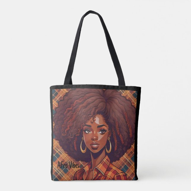 Bolso De Tela Tote Afro Vibes de por vida (Reverso)