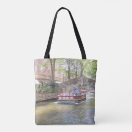 Bolso De Tela Tote All-Over del Río San Antonio