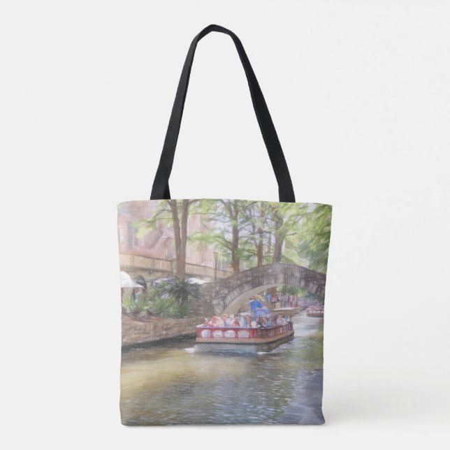 Bolso De Tela Tote All-Over del Río San Antonio (Reverso)