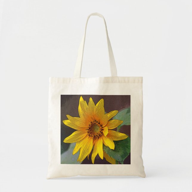 Bolso De Tela Tote amarillo del Wildflower (Frente)