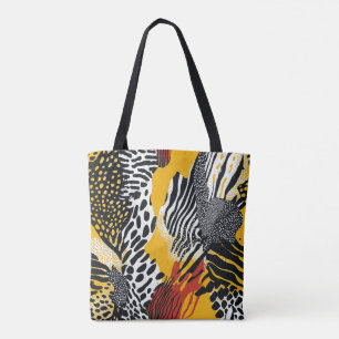 Bolso De Tela Tote amarillo vibrante