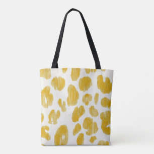 Bolso De Tela Tote amarillo vibrante