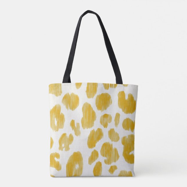 Bolso De Tela Tote amarillo vibrante (Reverso)
