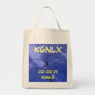 Bolso De Tela Tote Amateur Radio CQ Callsign