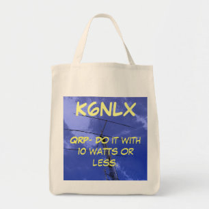 Bolso De Tela Tote Amateur Radio QRP de 10 vatios