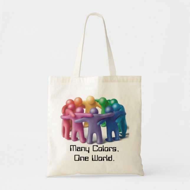 Bolso De Tela ¡Tote amistoso de Eco!!  ¡Celebre la diversidad!! (Frente)