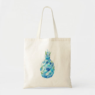 Bolso De Tela Tote amistoso de Eco con la piña azul de la