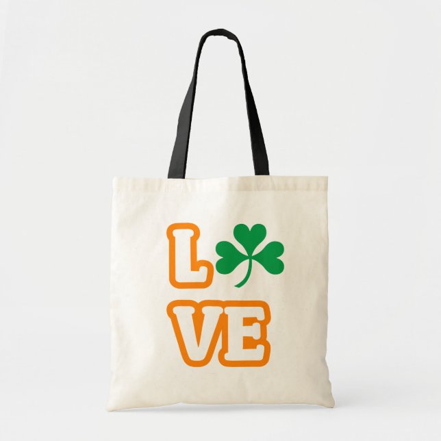 Bolso De Tela tote "AMOR" (EDICIÓN DE SAINT PATRICK) (Frente)