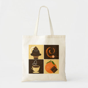 Bolso De Tela Tote anaranjado del chocolate