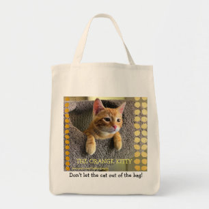 Bolso De Tela Tote anaranjado del gatito de Bumblesnot: No deje