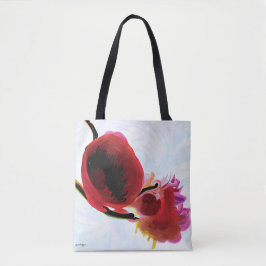 Bolso De Tela Tote Anemone Rojo balancín