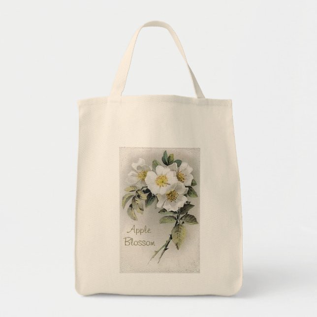 Bolso De Tela Tote Apple Blossom (Frente)