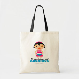 Bolso De Tela Tote Aquarius Zodiac para niños