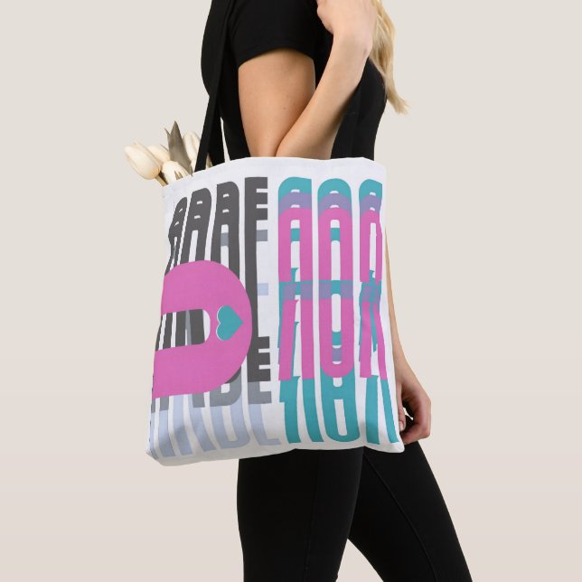 Bolso De Tela Tote Arberor Streetwear - Gráfico en negrita (Detalle)