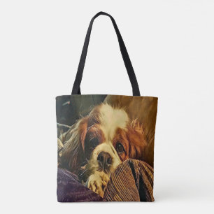 Bolso De Tela Tote arrogante precioso del perrito del perro de