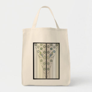 Bolso De Tela Tote Art Deco De Mah Jongg