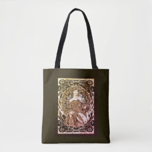 Bolso De Tela Tote Art Nouveau Chica de Alphonse Mucha