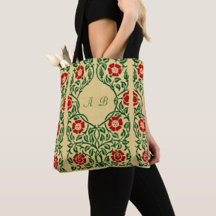 Bolso De Tela Tote Art Nouveau de la Rosa Roja
