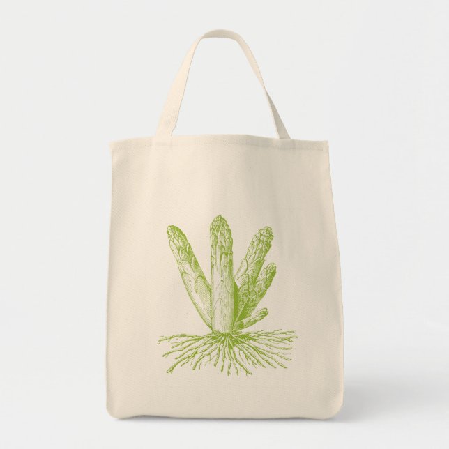Bolso De Tela Tote Asparagus Organic Grocery (Frente)