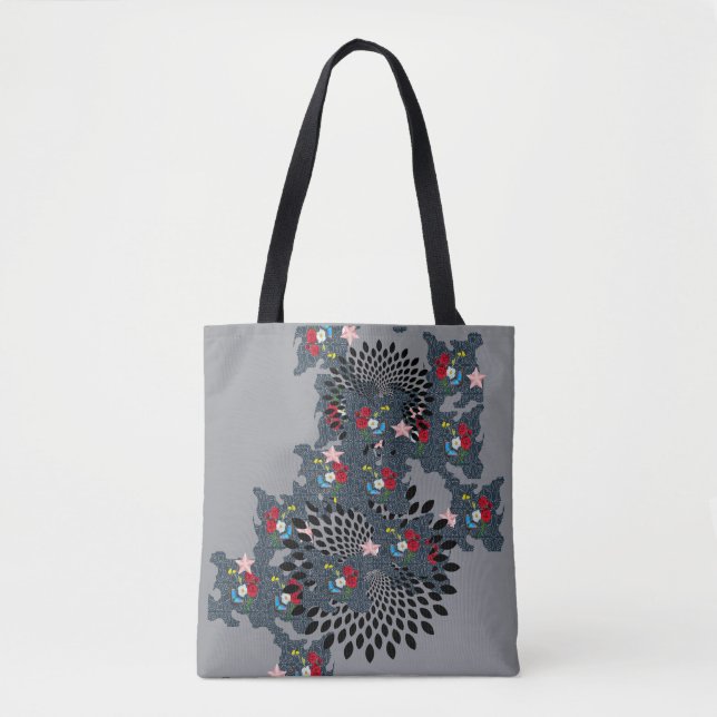 Bolso De Tela "Tote audaz y bello impreso en hombro" "Artful C (Anverso)