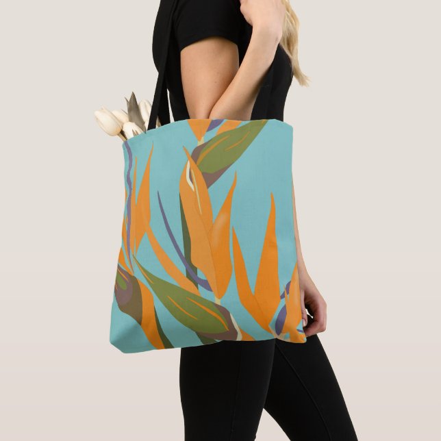 Bolso De Tela Tote Ave del Paraíso Allover (Detalle)