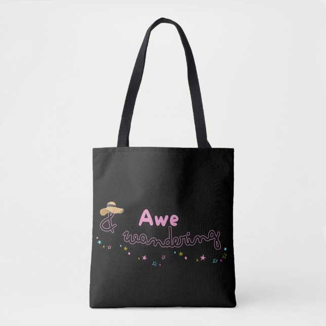 Bolso De Tela Tote Awe y Wandering (Anverso)