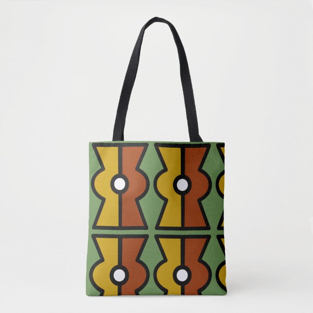 Bolso De Tela Tote azteca con signo de Ollin (movimiento) (Anverso)