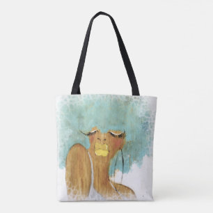 Bolso De Tela Tote azul