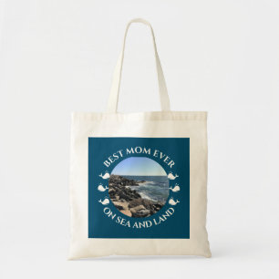 Bolso De Tela Tote azul de las mejores olas del océano Atlántico
