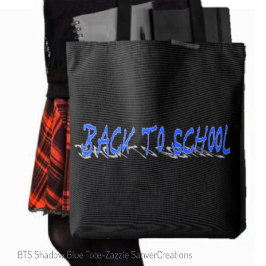 Bolso De Tela Tote azul de sombra BTS