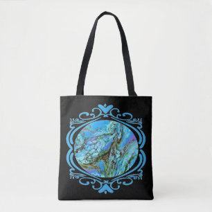 Bolso De Tela Tote azul dos de la fantasía